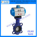 pneumatic butterfly valves, actuator operated, PTFE seal, air, water, gas, oil, steam